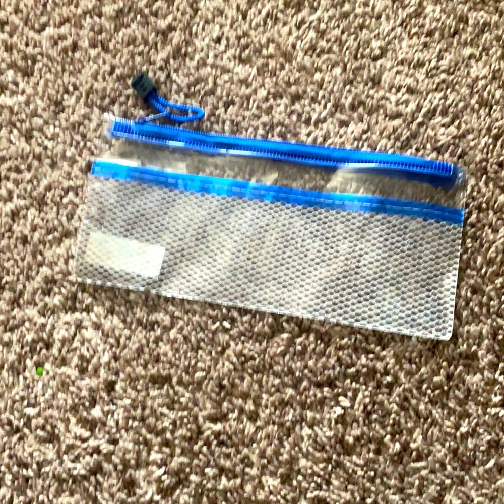 Blue art pouch